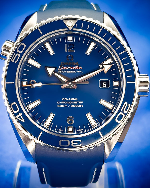 2013 Omega Seamaster Planet Ocean 600M 45.5MM Blue Dial Rubber Strap (232.92.46.21.03.001)