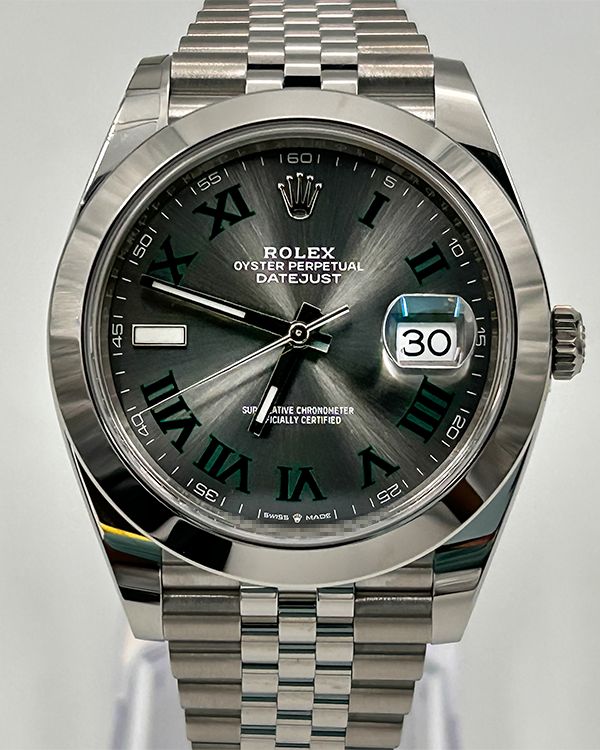 2023 Rolex Datejust 41 Wimbledon Jubilee Bracelet Grey Dial (126300)