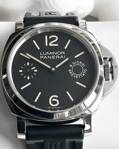 2016 Panerai Luminor Marina 8 Days 44MM Black Dial Rubber Strap (PAM00590)