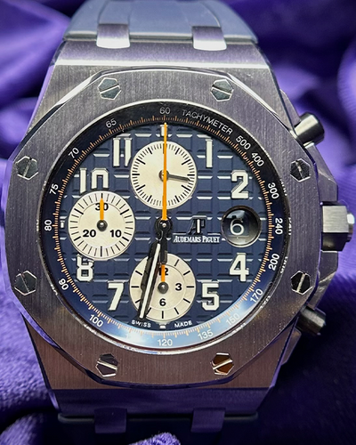 Audemars Piguet Royal Oak Offshore Chronograph 42MM Blue Dial Rubber Strap (26470ST)