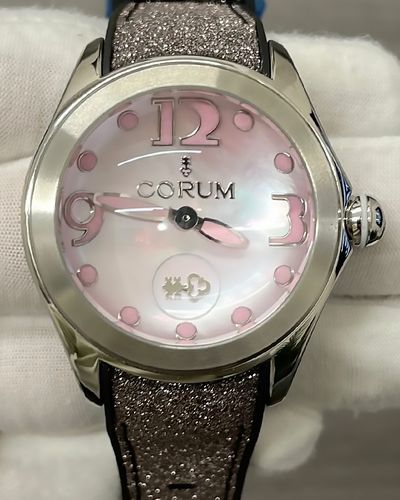 Corum Bubble 42MM Pink Dial Rubber Strap (L295/04492)