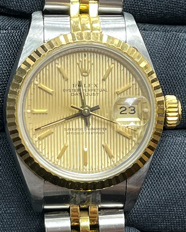 Rolex Lady-Datejust 26MM Champagne Dial Two-Tone Jubilee Steel/Yellow Gold Bracelet (69173)