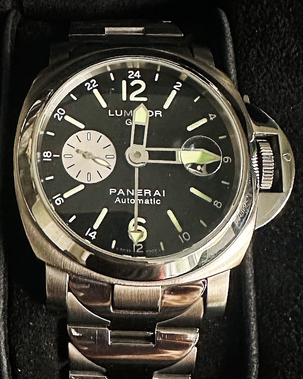 Panerai Luminor GMT Automatic L.E. 44MM Black Dial Titanium Bracelet (PAM00161)