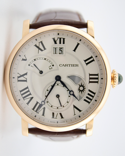 2021 Cartier Rotonde de Cartier 42MM Silver Dial Leather Strap (W1556240)