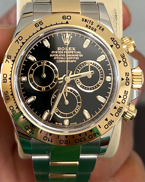 2023 Discontinued Rolex Daytona Cosmograph 40MM Black Dial Two-Tone Blracelet (116503)