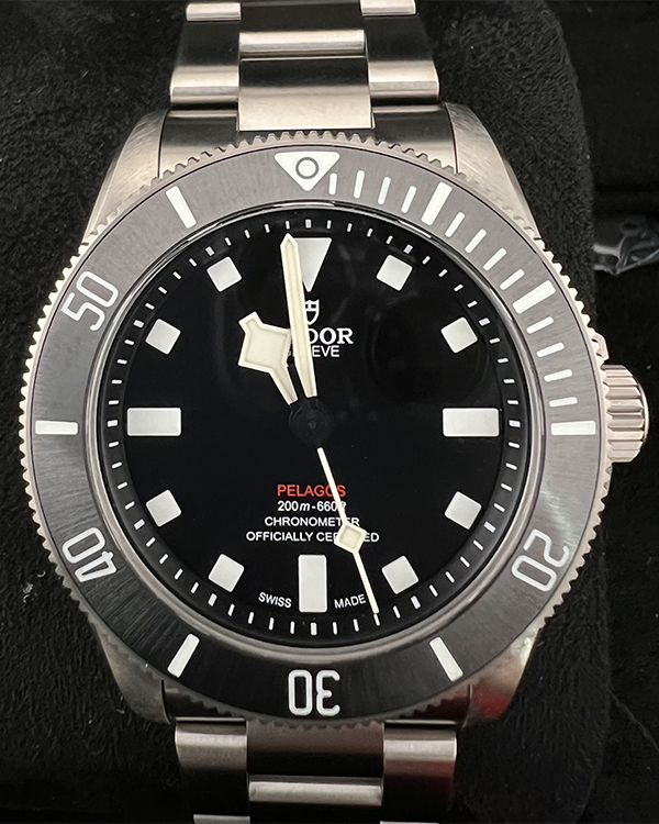 No Reserve - 2023 Tudor Pelagos 39MM Black Dial Titanium Bracelet (25407N)