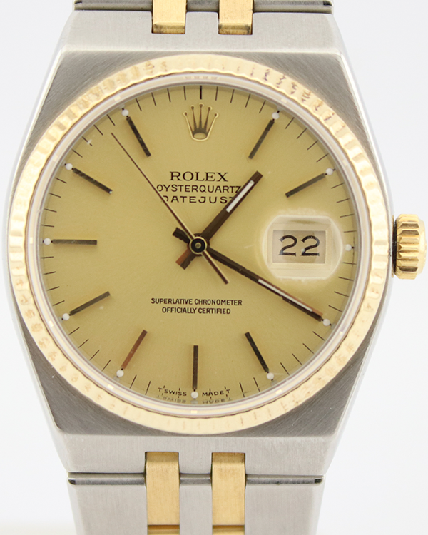 Rolex Datejust Oysterquartz 36MM Quartz Champagne Dial Two-Tone Bracelet (17013)