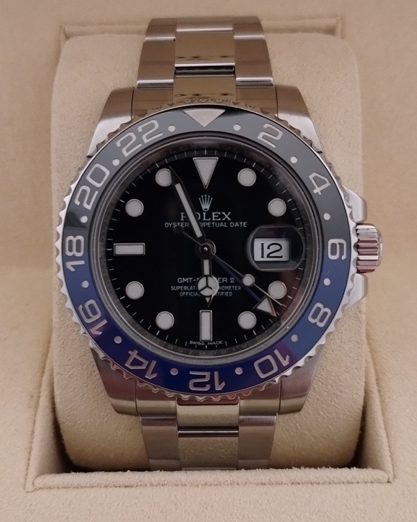 Rolex GMT-Master II "Batman" Oystersteel Black Dial (116710BLNR)