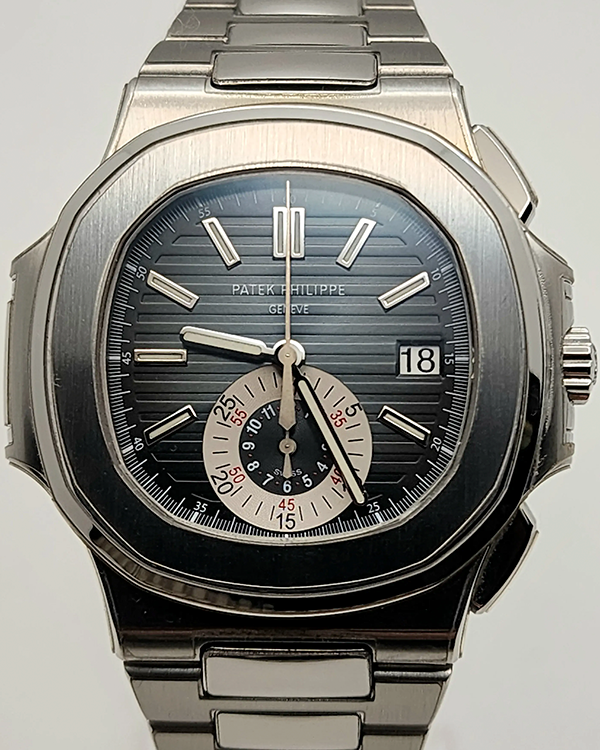 2008 Patek Philippe Nautilus 40.5MM Blue Dial Steel Bracelet (5980/1A-001)