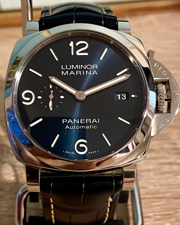 2022 Panerai Luminor Marina 44MM Blue Dial Leather Strap (PAM01313)