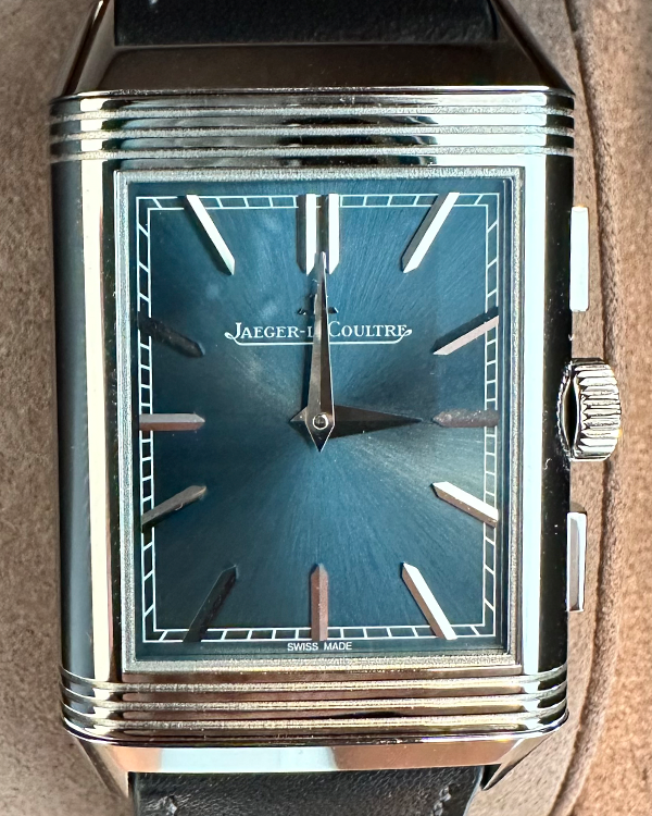 2024 Jaeger-LeCoultre Reverso Tribute Chronograph 49.4x29.9MM Blue Dial Leather Strap (Q389848J)