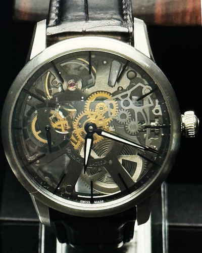 Maurice Lacroix Masterpiece Squelette 43MM Skeleton Dial Leather Strap (MP7138-SS001-030)