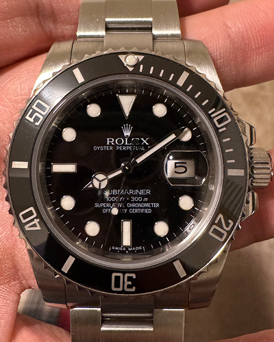 No Reserve - 2011 Rolex Submariner Date 40MM Black Dial Oyster Bracelet (116610LN)