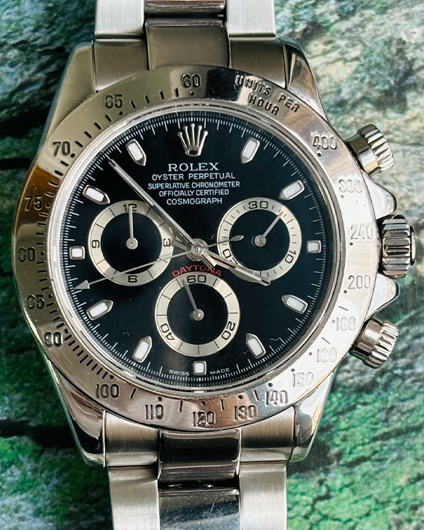 Rolex Cosmograph Daytona 40MM Black Dial Steel Bracelet (116520)