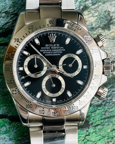 Rolex Cosmograph Daytona 40MM Black Dial Steel Bracelet (116520)