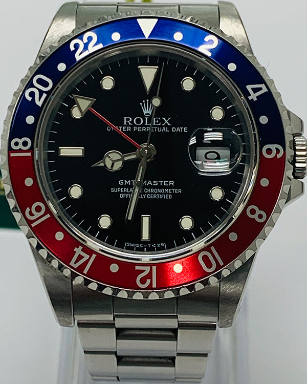 Rolex GMT-Master "Pepsi" 40MM Black Dial Oyster Bracelet (16700)