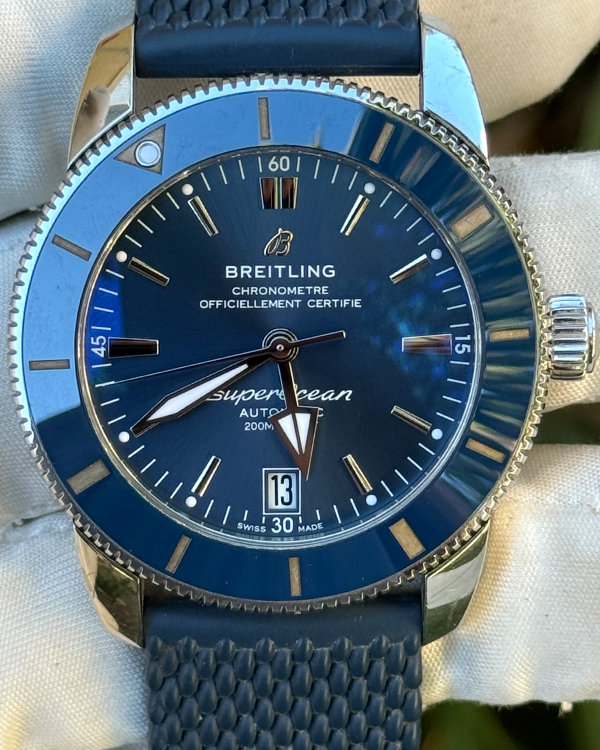 Breitling Superocean Heritage II 42MM Blue Dial Rubber Strap (AB2010)