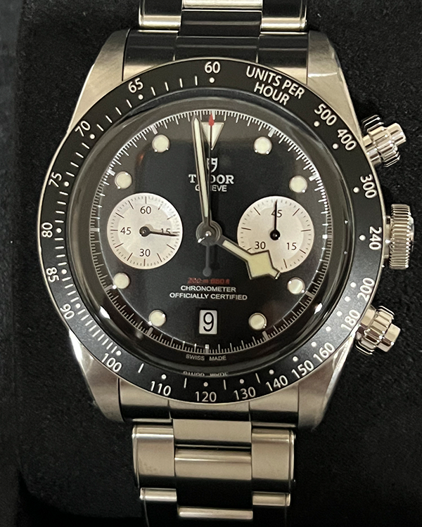 2021 Tudor Black Bay Chrono 41MM Black Dial Steel Bracelet (79360N)