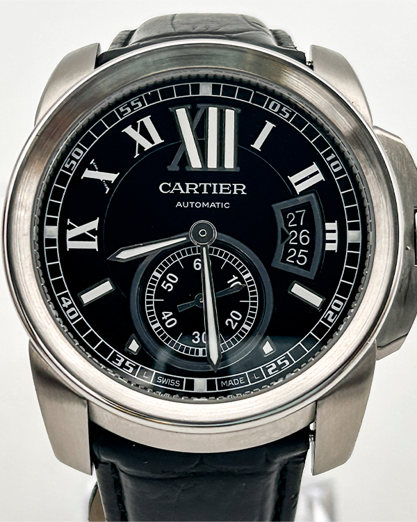 2013 Cartier Calibre de Cartier Steel Black Dial (W7100041)