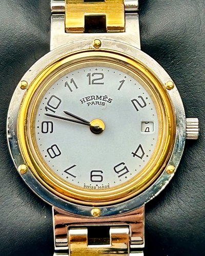 Hermès Clipper 24MM Quartz White Dial Two-Tone Bracelet (CL3.240)