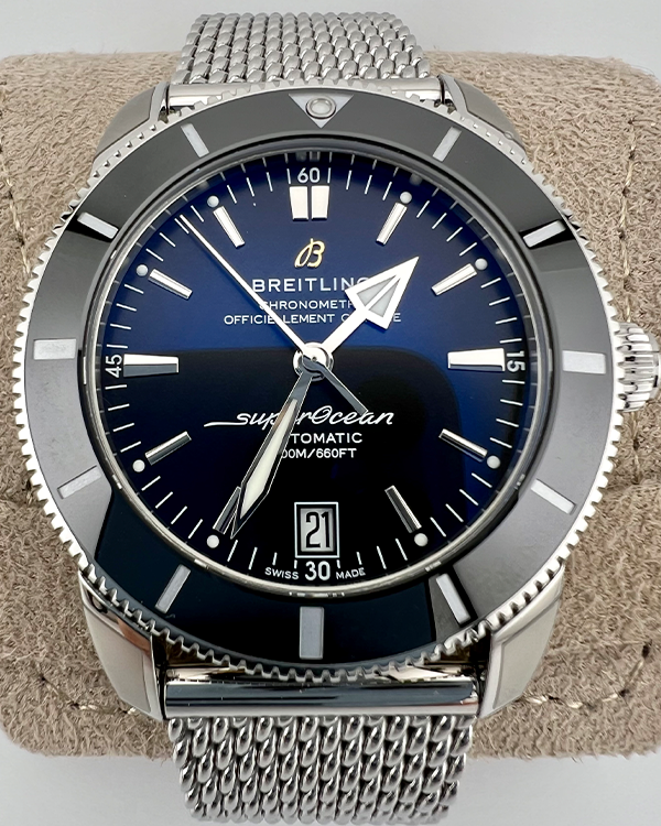 2023 Breitling Superocean Heritage II 42MM  Blue Dial Steel Bracelet (AB2010)