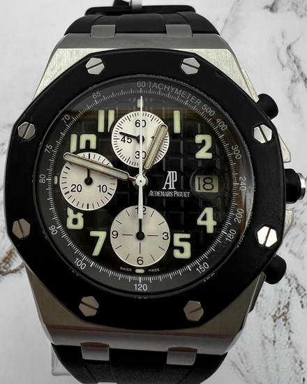 Audemars Piguet Royal Oak Offshore Chronograph 42MM Black Dial Rubber Strap (25940SK)