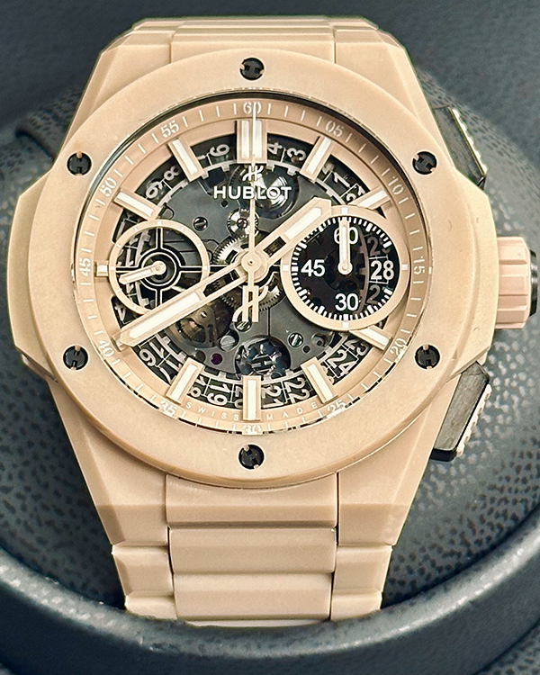 Hublot Big Bang Integrated Beige Ceramic Limited Edition 42MM Skeleton Dial Ceramic Bracelet (451.CZ.4620.CZ)