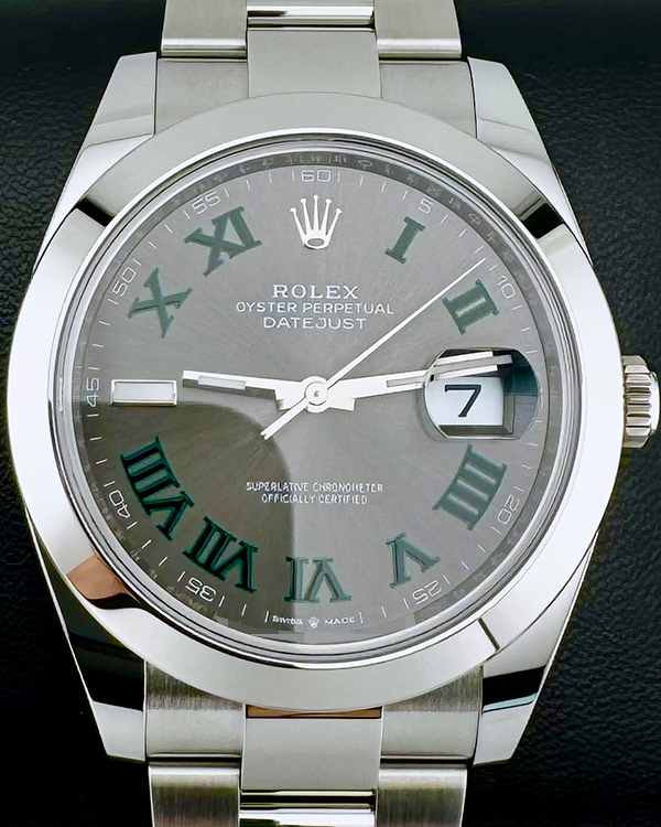 2024 Rolex Datejust "Wimbledon" 41MM Slate Dial Oyster Bracelet (126300)