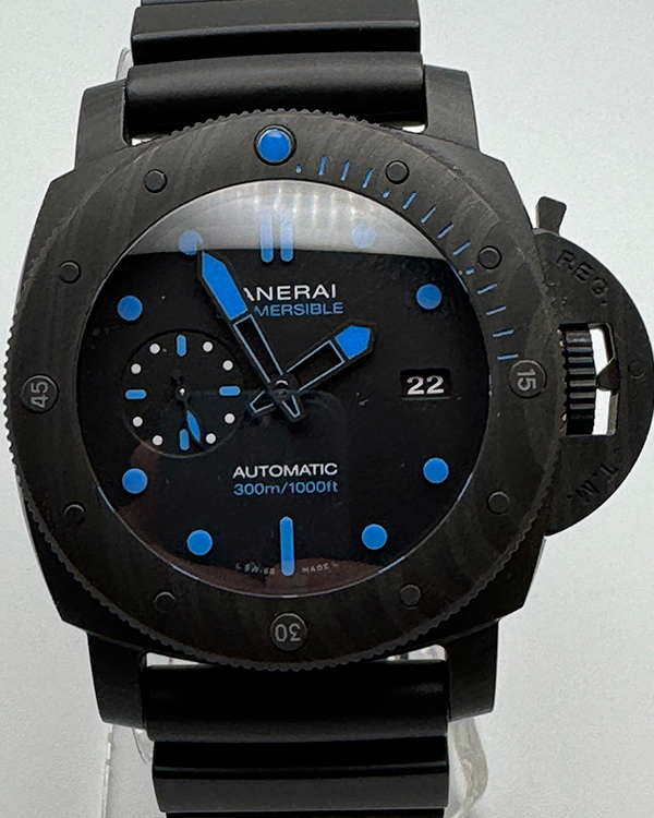 2019 Panerai Submersible 1950 Carbotech 47MM Black Dial Rubber Strap (PAM01616)
