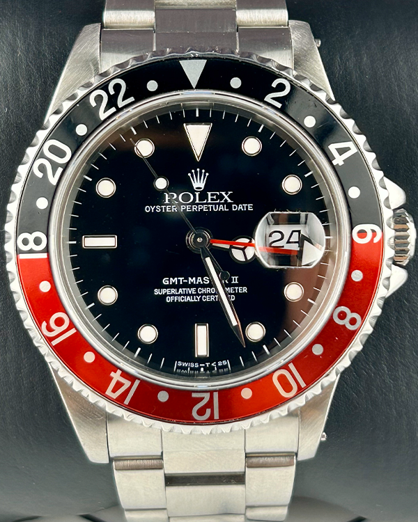 Rolex GMT-Master II "Coke" 40MM Black Dial Steel Bracelet (16710)