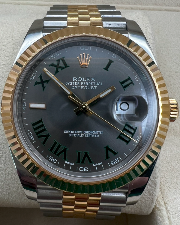 2024 Rolex Datejust "Wimbledon" 41MM Slate Dial Two-Tone Jubilee Bracelet (126333)