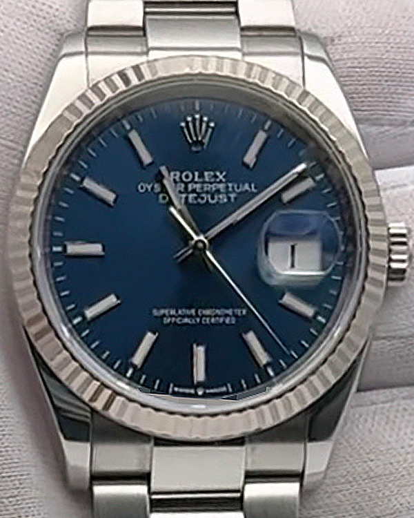 2019 Rolex Datejust 36MM Blue Dial Steel Bracelet (126234)