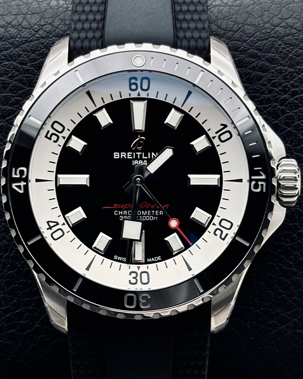 2024 Breitling Superocean 42MM Black Dial Rubber Strap (A17375211B1S1)