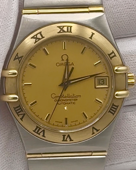 2007 Omega Constellation 35.5MM Yellow Dial Two-Tone Bracelet (1202.10.00)
