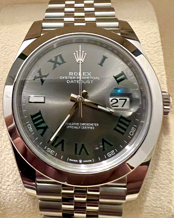 2023 Rolex Datejust "Wimbledon" 41MM Slate Dial Oystersteel Jubilee Bracelet (126300)