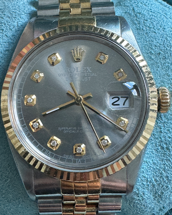 Rolex Datejust 36MM Aftermarket Slate Dial Two-Tone Jubilee Bracelet (16013)