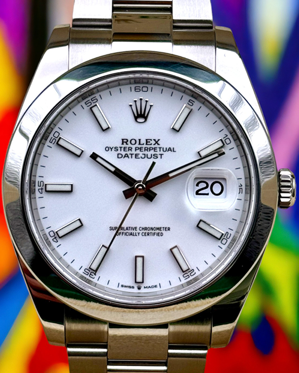 2024 Rolex Datejust 41MM White Dial Oyster Bracelet (126300)