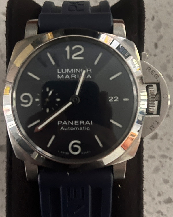 2020 Panerai Luminor Marina 44MM Blue Dial Rubber Strap (PAM01313)