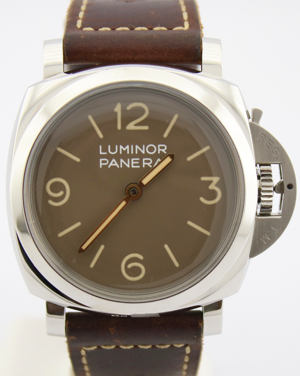 2021 Panerai Luminor 1950 3 Days Acciaio L.E. 47MM Brown Dial Leather Strap (PAM00663)