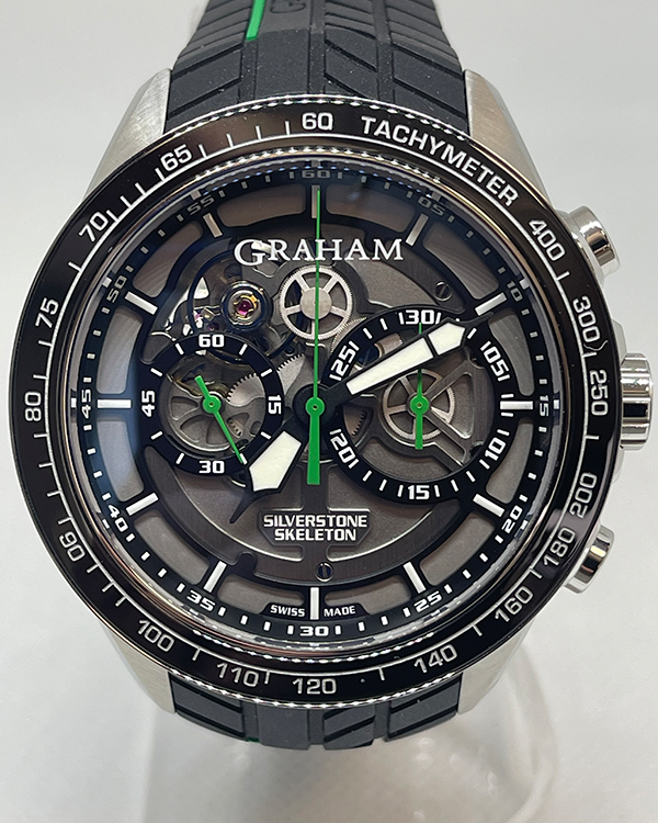 Best Graham Ruber Straps Graham Silverstone RS L.E. 46MM Skeleton Dial Rubber Strap (2STAC2.B01 ...