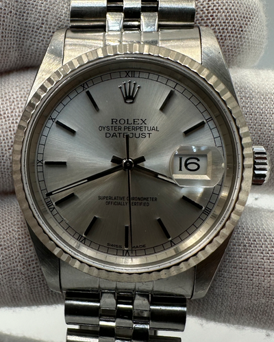 1990 (E Serial) Rolex Datejust 36MM Silver Dial Jubilee Bracelet (16234)