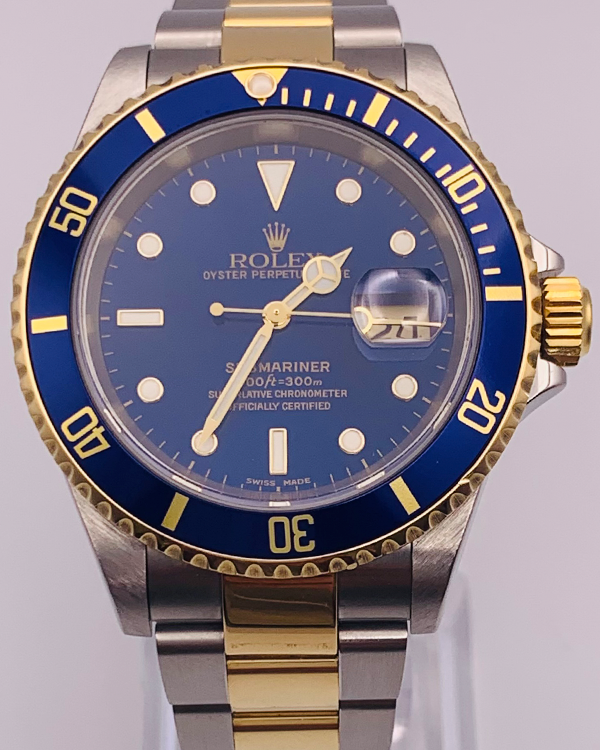 Rolex Submariner Date "Bluesy" 40MM Blue Dial Two-Tone Oyster Bracelet (16613)