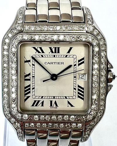 Cartier Panthère De Cartier 29MM Quartz White Dial Steel Bracelet (1300)