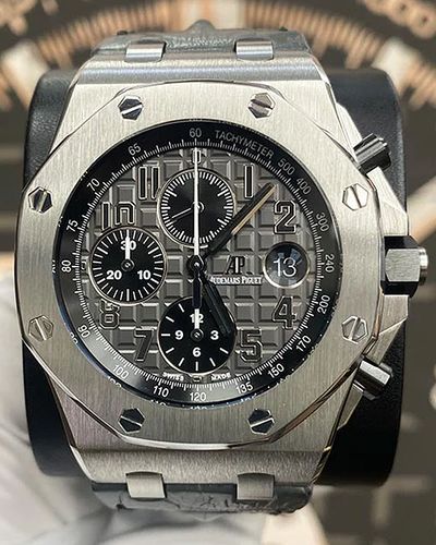 Audemars Piguet Royal Oak Offshore 42MM Grey Dial Leather Strap (26470ST.OO.A104CR.01)