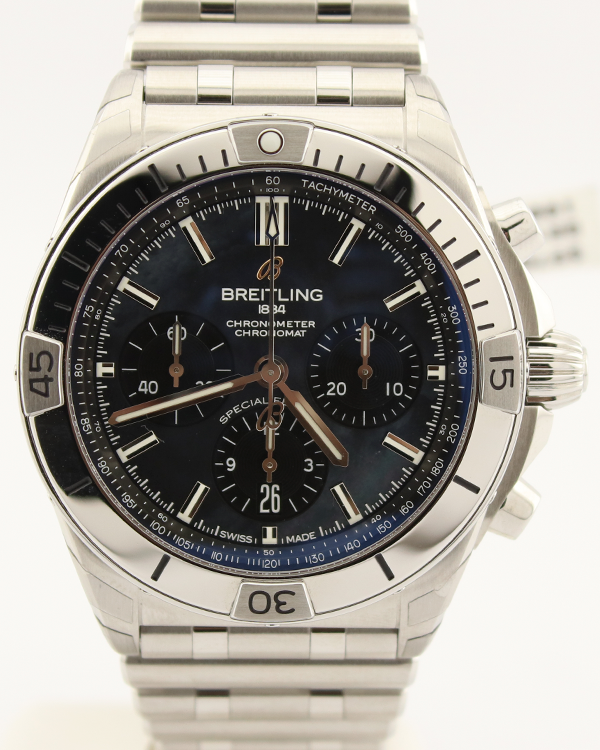 2023 Breitling Chronomat B01 Special Edition 42MM Black Dial Steel Bracelet (AB0134)