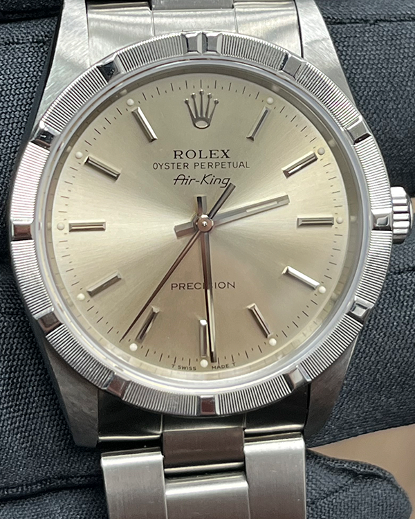 Rolex Air-King Vintage 34MM Silver Dial Oyster Bracelet (14010)