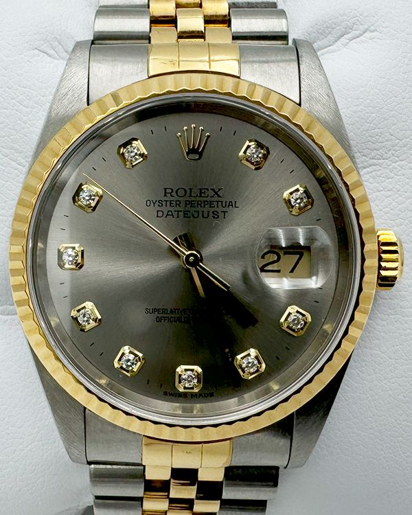 Rolex Datejust 36MM Silver Dial Two-Tone Jubilee Bracelet (16233)