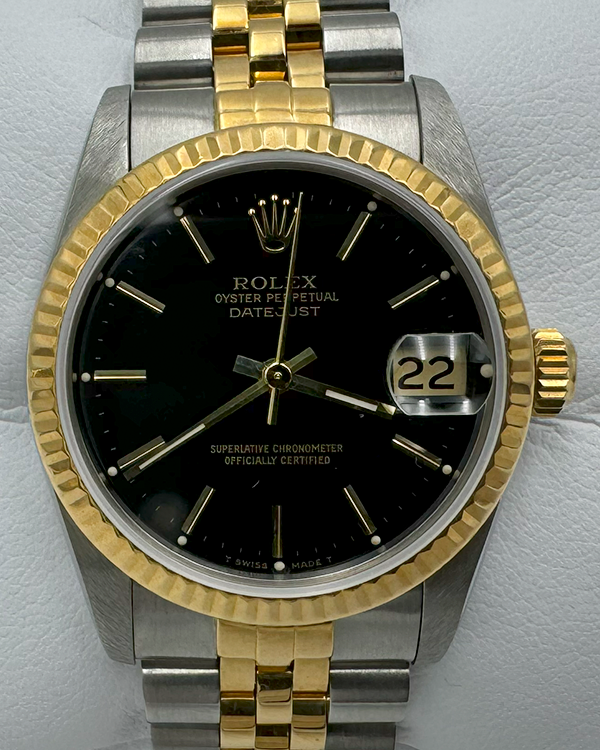 Rolex Datejust 31MM Black Dial Two-Tone Jubilee Bracelet (68273)