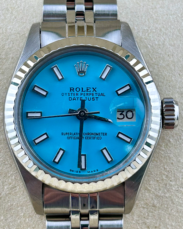 Rolex Lady-Datejust 26MM Aftermarket Tiffany Blue Dial Jubilee Bracelet (6917)