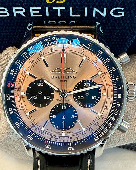 2023 Breitling Navitimer 1 B01 Chronograph 43MM Copper Dial Leather Strap (AB0138)